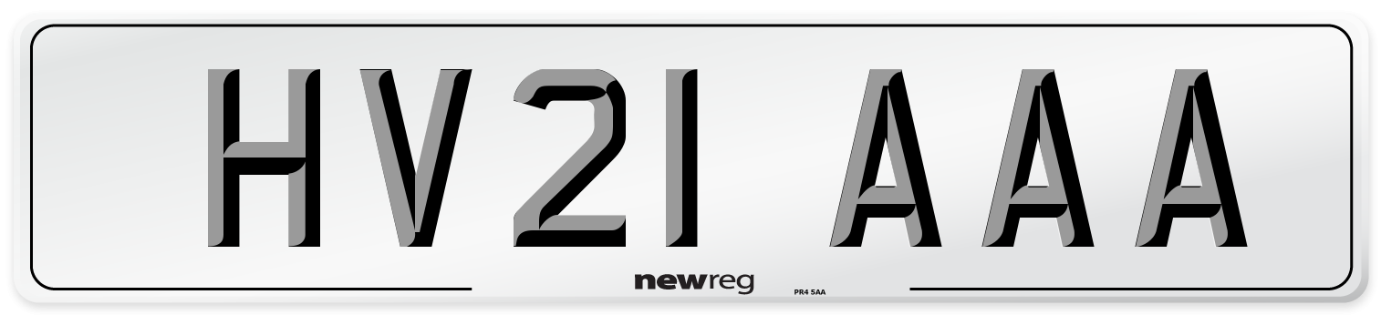 HV21 AAA Number Plate from New Reg